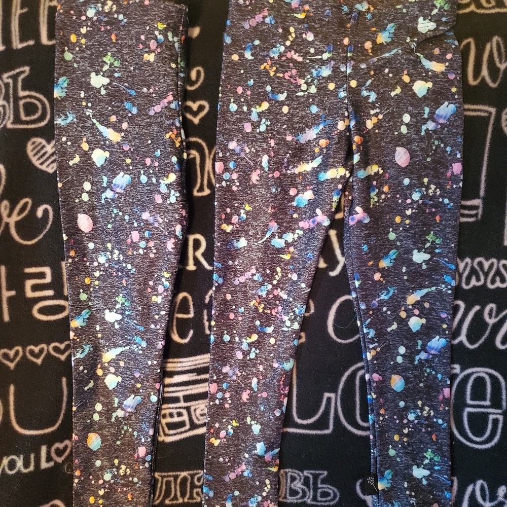 Pixielane brand Long leggings in paint splatter